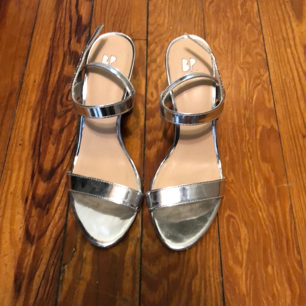 Nordstrom BP silver block heels